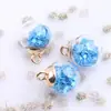 Aretes hechos a mano de bricolaje con bola de cristal de colores, aretes, bolsa de material para joyería de oreja