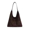 Bolsa tote casual retrô de alta qualidade para mulheres, nova coleção de verão 2026, versátil, fosca, de grande capacidade, para ombro e crossbody