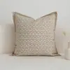 Almofada Lateral Larga Bege com Arco Almofada de Cintura Vento Silencioso Capa de Almofada Almofada de Sofá Capa de Almofada para Quarto Modelo de Hotel