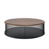 Wow Loft Escandinavo Retro Mesa de Centro de Hierro Moderna Minimalista Sala de Estar Mesa de Té Redonda Madera Maciza Apartamento Pequeño Creativo Australia