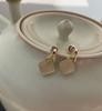 Pendientes Cuadrados Geométricos de Plata S925 para Mujer Coreanos Elegantes Celebridad de Internet Moda Simple Distintivos Pendientes de Ojo de Gato de Cien Torres Modernos