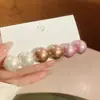 Conjunto de Dez Brincos Pingente Flor de Pérola Agulha de Prata e Diamante, Brincos Modernos e Versáteis, Brincos Retro de Luxo Leve para Mulheres