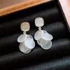 Pendientes de plata de ley S925 estilo coreano de lunares con lazo 2026 nuevos de moda populares versátiles de alta gama hermosos pendientes para mujer