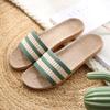Pantufas de Linho 2025 Femininas Verão Casa Interior Barraca Pantufas de Casal Chão Silencioso Confortável Absorvente de Suor Pantufas Masculinas