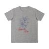 Camiseta de Flor de Lirio Dulce y de Moda Estilo Coreano 2026 Verano Cuello Redondo Casual Hombro Normal Manga Corta de Algodón Puro Top para Mujer