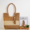 Nova Bolsa de Ombro em Ráfia Estilo Ins, Bolsa de Palha Trançada, Bolsa Casual Feminina, Bolsa Trançada, Bolsa de Praia, Dropshipping Disponível