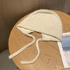 Celebridade da Internet Blogger Imitação Veludo de Visão Strap Chapéu de Ponto para Mulheres Outono e Inverno Quente Proteção para Ouvidos à Prova de Vento Puxar Gorro de Lã Versátil