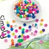 Cuentas de cerámica blanda para hacer tú mismo, colores variados, dibujos de frutas, letras inglesas, cuentas perforadas, explosiones europeas y americanas, material para pulseras en rodajas
