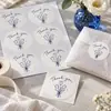 Pegatina de papel con veta de madera gracias en stock pegatina de sellado embalaje de caja de regalo tulipán azul decoración simple