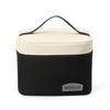 Bolsa de almuerzo con bloques de color y compartimentos, forma cuadrada, bolsa de bento simple y elegante, caja térmica con bolsa de hielo aislante