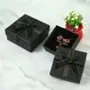Nueva Caja de Empaque para Joyería con Moño de Letra Inglesa Cubierta Tiandi Collar Aretes Pulsera Caja de Empaque para Regalo de Vacaciones