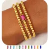Pulseras de 12 Piedras de Nacimiento Amazon Transfronterizas, de Moda y Únicas, Estilo Europeo y Americano de Nicho, Pulseras Elásticas Apilables para Mujeres