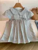 Camisa de Manga Corta a Cuadros con Cuello Baby Doll para Mujer 2026 Verano Nuevo Estilo Holgada Casual Efecto Adelgazante Camisa Baby Doll Retro