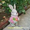 Princesa Conejo de Paja Conejo Nuevo Adornos de Conejo Regalos de Halloween Vestir Conejo Jardín de Plantación Verde Combinación de Conejo Polvoriento