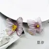 Mini flor de borboleta colorida DIY, cabeça de flor artificial em tecido de seda, material e acessórios de flor para grampo de cabelo, pequenos adereços para arranjos florais de casamento