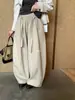 Pantalones Casuales Plisados de Globo Simples Versátiles de Estilo Coreano para Otoño Dulce de Ella 66878 (con cordón en la cintura)