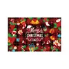 Tecido de fundo de Natal para comércio exterior da Amazon transfronteiriço para decoração de porta, montagem de festa e cobertura de porta tipo bandeira de meia-lua