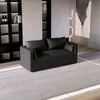 Sofá de Couro Lavável com Arranhador de Gato Estilo Nórdico de Luxo Leve, Modelo Popular para Lojas de Roupas, Sofá de Três ou Quatro Lugares para Apartamentos Pequenos e Apartamentos de Aluguel