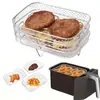 Acessórios para Air Fryer de Aço Inoxidável 304, Grade de Malha Multicamada Espessada, Rack de Armazenamento Destacável, Cesta de Fritura de Aço Inoxidável Transfronteiriça