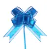 Novo laço grande de 50 fios de neve, puxado à mão, decoração de carro para casamento, embalagem para presente de Natal, flor escovada
