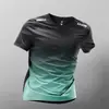 Traje Deportivo de Secado Rápido para Hombre, Verano Hielo Seda Manga Corta Pantalones Cortos Camiseta Ropa para Correr Exportación Transfronteriza Venta al por Mayor de Fábrica
