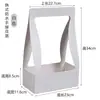 Cesta de Flores Portátil Impermeable Coreana Festival Tanabata Caja de Papel Portátil Simple Cesta de Flores Material de Papel Caja de Embalaje para Flores