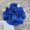 Boda 18 cm 27 piezas de cabeza de flor de hortensia flor artificial auditorio de bodas techo arreglo floral de boda fila de flores Camino de pared Flor guía de pared