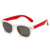 S8002 Óculos de Sol de Silicone Infantis Óculos de Sol de Unha de Arroz de Silicone Óculos de Sol com Combinação de Cores Polarizados para Meninos e Meninas