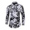Outono 2022 Comércio Exterior Transfronteiriço Nova Camisa Masculina de Manga Comprida Estilo Coreano Moda Jovem Casual Gola Estampada