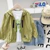 Roupas de Proteção Solar para Meninos Verão 2025 Casaco com Capuz Fino para Proteger do Sol Camisa de Manga Longa de Verão Camisa para Ar Condicionado