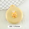 Pente dobrável fofo de desenho animado com Air Bag, pente massageador com espelho integrado, compacto, portátil, mini pente com almofada de ar, pente pequeno