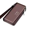 Nueva Moda Billetera para Hombre Billetera Larga para Hombre Negocios Multitarjeta Gran Capacidad Cremallera Bolsa Larga