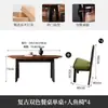 Juego de Mesa y Sillas de Comedor de Madera Maciza Estilo Francés de Mediados de Siglo para Uso Doméstico, Cuadrado o Redondo, Mesa de Comedor Plegable que Ahorra Espacio para Apartamentos Pequeños