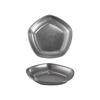 Plato para Salsa Retro de Acero Inoxidable 304 con Logo Personalizado Plato Asimétrico para Sabor Tazón para Aderezos Plato para Barbacoa Plato para Snacks