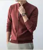 Chamarra Suéter con Cierre y Cuello Alto para Hombre, Cárdigan Cálido de Punto Retro Americano, Cómodo y Cálido para Otoño e Invierno, Moda de Manga Larga, Envío Directo Disponible