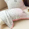 Toalla de Almohada de Gasa de Algodón Puro de Cuatro Capas Clase A, un Par de Toallas de Almohada de Dibujos Animados, Anti-Aceite, Nuevos Estilos de Protectores de Almohada para Todas las Estaciones