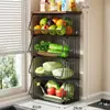 Prateleira de Armazenamento para Mesa, Aparador para Sala de Estar, Organizador em Camadas para Lanches e Copos de Água, Cesta de Armazenamento para Frutas e Vegetais de Cozinha