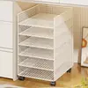 Organizador de archivos para debajo del escritorio, estante multicapa para almacenamiento de archivos y documentos tamaño A4, organizador de escritorio para clasificar y ordenar