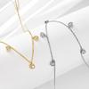 Collar con colgante geométrico cuadrado pequeño de circonita transfronterizo europeo y americano para mujer, Plata de ley S925, Simple, Versátil, Cadena para clavícula con diamante