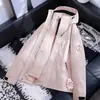 Jaqueta externa três em um para homens e mulheres, conjunto de duas peças destacável de plumas e fleece, roupa de trabalho quente para outono e inverno