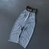 Calça de moletom cintura alta com design exclusivo de retalhos estampa de leopardo, bainha cinza desfiada, cintura elástica, perna reta, comprimento até o chão, calça de dança de rua para garota estilosa