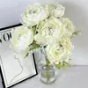 Nuevo Producto 7 Cabezas No. 7 Peonías Artificiales Flor de Peonía Artificial Ramo de Flores Falsas Boda Boda Suave Decoración Arreglo Floral Decoración