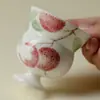 Taza de Té Alta de Lichi Pastel Pintada a Mano para Damas de Lujo, Exquisita Cerámica de Taza Única