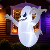 Figura de Fantasma Insuflável para Pendurar de Halloween de 1,5m com Luzes LED, Garra de Fantasma Assustadora, para Jardim, Janela e Decoração de Festa