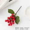 Fruta vermelha artificial fruta da sorte decoração de sala de estar escritório decoração Ano Novo Fruta vermelha de azevinho casa Fruta Vermelha Lanche de Ano Novo flor