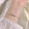 Pulsera de Plata de Ley S999 Hada Taro Mariposa para Mujer Estilo Francés Zirconita de Fragancia Pequeña Pulsera Estilo Bosque Joyería de Mano Fresca Venta al por Mayor