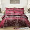 Comercio exterior transfronterizo estilo europeo lujo ligero jacquard de satén funda de edredón de plumón juego de tres piezas juego de ropa de cama para el hogar