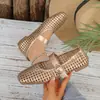 Nuevos Zapatos Mary Jane Calados de Primavera y Verano para Mujer, Zapatos Planos Cuadrados Tejidos, Correa Única Que No Se Caerá Fácilmente