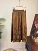 Pantalones de pierna ancha jacquard de lujo ligero estilo chino Zhilie, corte holgado, estilo nacional, cintura elástica, nuevo modelo de otoño 2026