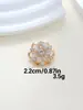 Botões Metálicos em Formato de Flor para Suéteres, Casacos, Sapatos, Chapéus, Vestidos Festivos, Botões Decorativos Costurados à Mão, Botões de Flor para DIY em Estoque